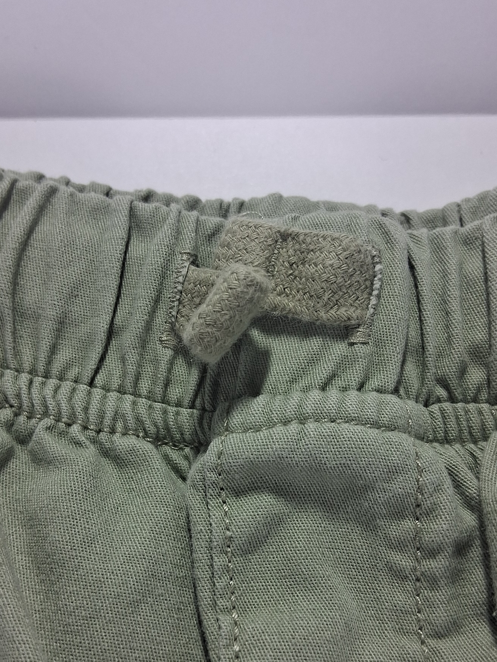 Boys Garanimals Pull-On Shorts Size 8 Olive Green Front Drawstring With Pockets - Picture 3 of 7
